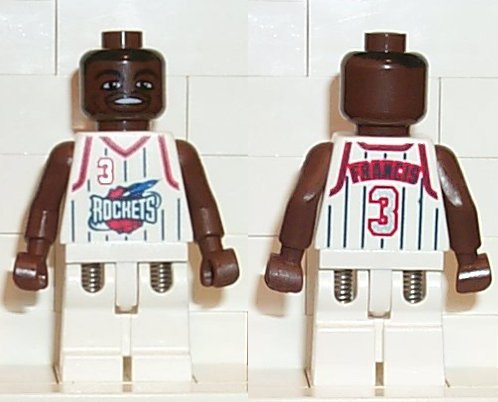 Preowned LEGO® Minifigure – Sports nba011 NBA Steve Francis Houston Rockets 3