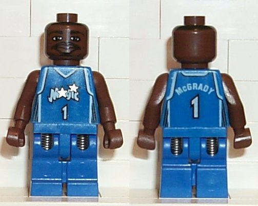 Preowned LEGO® Minifigure – Sports nba015 NBA Tracy McGrady Orlando Magic 1 (Blue Uniform)