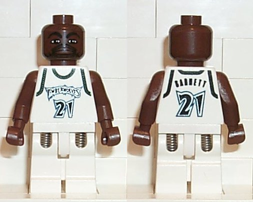 Preowned LEGO® Minifigure – Sports nba019 NBA Kevin Garnett Minnesota Timberwolves 21 (Whit