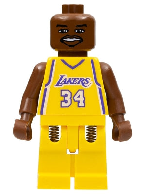 Preowned LEGO® Minifigure – Sports nba022 NBA Shaquille ONeal Los Angeles Lakers 34 (Home U