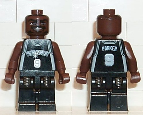 Preowned LEGO® Minifigure – Sports nba023 NBA Tony Parker San Antonio Spurs 9