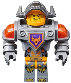 Preowned LEGO® Minifigure – NEXO KNIGHTS nex007 Axl Flat Silver Visor and Torso