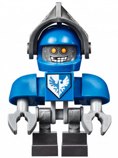 Preowned LEGO® Minifigure – NEXO KNIGHTS nex011 Clay Bot Blue Shoulders Flat Silver Visor