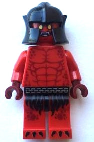Preowned LEGO® Minifigure – NEXO KNIGHTS nex026 Crust Smasher Bare Chest Red Legs