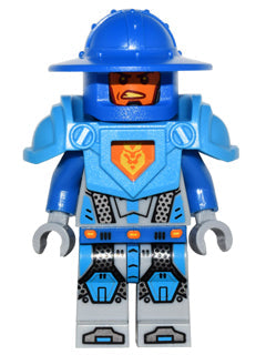Preowned LEGO® Minifigure – NEXO KNIGHTS nex038 Royal Soldier/Kings Guard Blue Helmet w/Bro