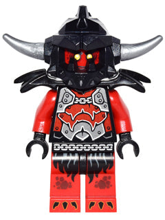 Preowned LEGO® Minifigure – NEXO KNIGHTS nex045 Ash Attacker Flat Silver Horns