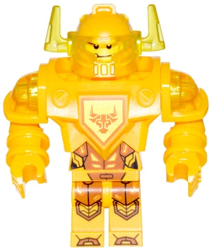 Preowned LEGO® Minifigure – NEXO KNIGHTS nex053 Axl Trans-Yellow Visor Bright Light Orange