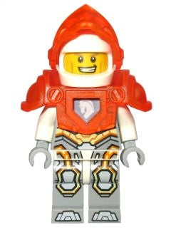 Preowned LEGO® Minifigure – NEXO KNIGHTS nex080 Lance Richmond Trans-Neon Orange Visor and