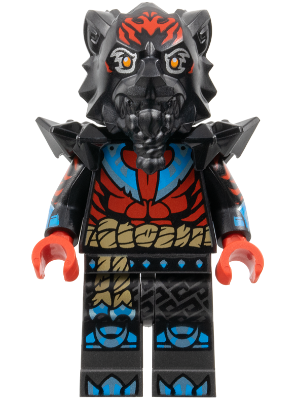 Preowned LEGO® Minifigure – NINJAGO njo0927 (Lord Ras - Red Markings, Black Shoulder Armor)
