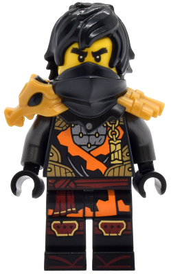 Preowned LEGO® Minifigure – NINJAGO njo0970 (Cole - Dragons Rising, Tunic with Strap and Charm, Dragon Shoulder Armor)