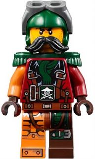 Preowned LEGO® Minifigure – NINJAGO njo0197 Flintlocke Epaulettes