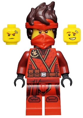 Preowned LEGO® Minifigure – NINJAGO njo0706 Kai The Island Mask Hair w/Bandana Neck Bracket