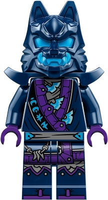Preowned LEGO® Minifigure – NINJAGO njo0851 Wolf Mask Warrior / Wolf Mask Claw Warrior - Dark Blue and Dark Azure Mask, Sho