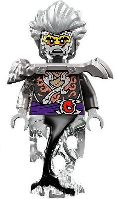 Preowned LEGO® Minifigure – NINJAGO njo0901 Cinder - Pearl Dark Gray and Flat Silver Armor, Ghost Legs