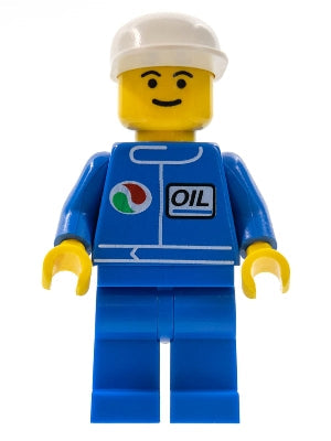 LEGO® Minifigure Town oct005 Octan Blue Oil Blue Legs White Cap