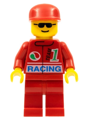 LEGO® Minifigure Town oct034 Octan Racing Red Legs Red Cap