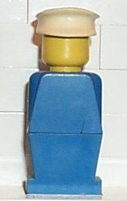 LEGO® Minifigure LEGO®LAND old008 LEGO®land Blue Torso Blue Legs White Hat