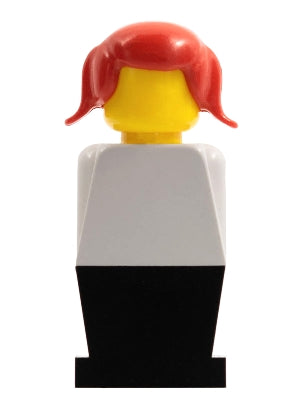 LEGO® Minifigure LEGOLAND old036 LEGOLAND White Torso Black Legs Red Pigtails Ha