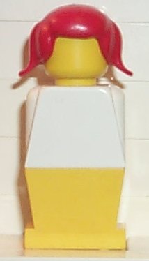 LEGO® Minifigure LEGOLAND old038 LEGOLAND White Torso Yellow Legs Red Pigtails H