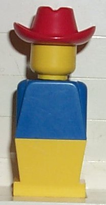 Preowned LEGO® Minifigure – LEGOLAND old041 LEGOLAND Blue Torso Yellow Legs Red Cowboy Hat