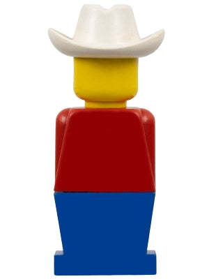 LEGO® Minifigure LEGOLAND old043 LEGOLAND Red Torso Blue Legs White Cowboy Hat