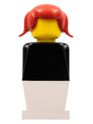 LEGO® Minifigure LEGOLAND old050 LEGOLAND Black Torso White Legs Red Pigtails Ha