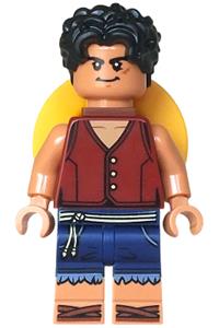 LEGO® Minifigure op007 - Monkey D. Luffy - Straw Hat on Back