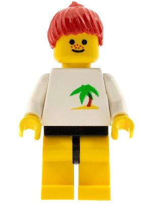 LEGO® Minifigure Town par019 Palm Tree Yellow Legs Red Ponytail Hair