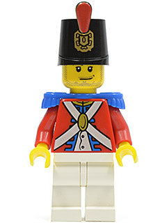 Preowned LEGO® Minifigure – Pirates pi104 Imperial Soldier II Shako Hat Printed Smirk and S
