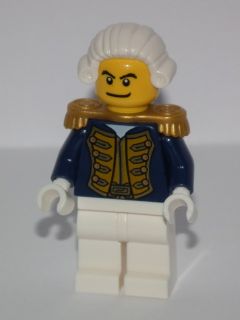 Preowned LEGO® Minifigure – Pirates pi149 Admiral (Head 4506812)