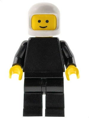 LEGO® Minifigure Town pln051 Plain Black Torso w/Black Arms Black Legs White Cla