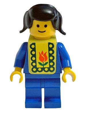 Preowned LEGO® Minifigure – Homemaker pln108s Plain Blue Torso w/Blue Arms Blue Legs Black