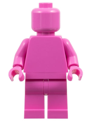 Preowned LEGO® Minifigure – FIRST LEGO League pln205 Plain Dark Pink Torso, Dark Pink Legs, Dark Pink Head (Monochrome)