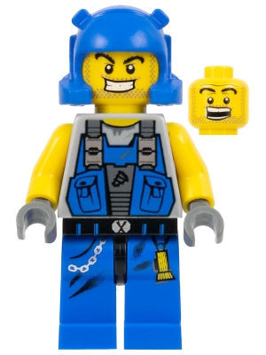 Preowned LEGO® Minifigure – Power Miners pm006 Power Miner Beard Stubble Guy