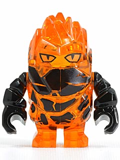 Preowned LEGO® Minifigure – Power Miners pm025 Rock Monster Firax (Trans-Orange)