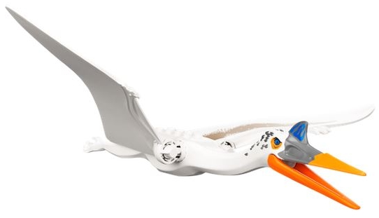LEGO® quetzal01 Dinosaur Quetzalcoatlus with Blue Eyes and Orange Jaw