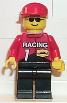 LEGO® Minifigure Town rac002 Racing Team 1, Red Cap