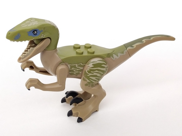 LEGO Dinosaur Raptor/Velociraptor with Olive Green Back and Tan ...