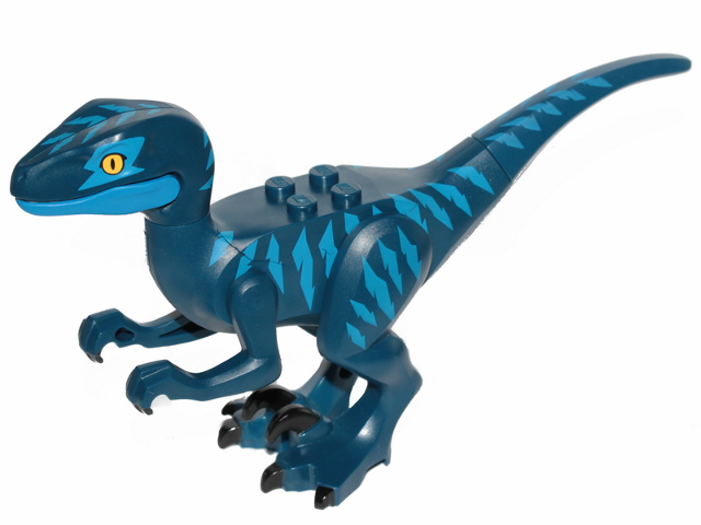 LEGO® raptor11 Dinosaur Raptor / Velociraptor with Blue Markings and Blue Eye Patch