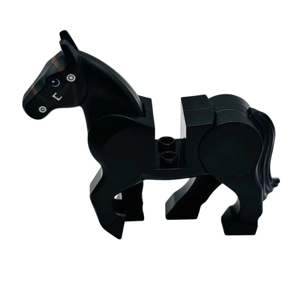 LEGO® 10352c01pb08 Horse, Movable Legs with Black Eyes and Bridle