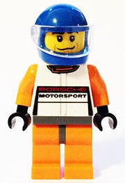 Preowned LEGO® Minifigure – SPEED CHAMPIONS sc008 Porsche 911 GT Driver Blue Helmet