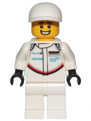 Preowned LEGO® Minifigure – SPEED CHAMPIONS sc059 Porsche 911 RSR Driver White Cap