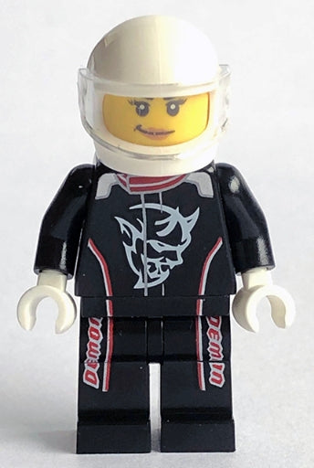 Preowned LEGO® Minifigure – SPEED CHAMPIONS sc076 2018 Dodge Challenger SRT Demon Driver
