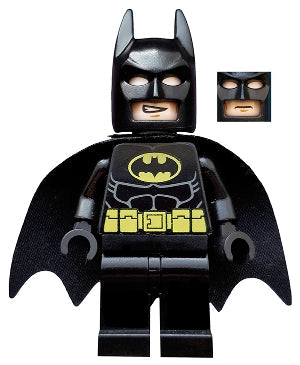 Preowned LEGO® Minifigure – Super Heroes sh0016a Batman Black Suit w/Yellow Belt and Crest (