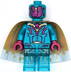 Preowned LEGO® Minifigure – Super Heroes sh0916 Vision - Dark Turquoise