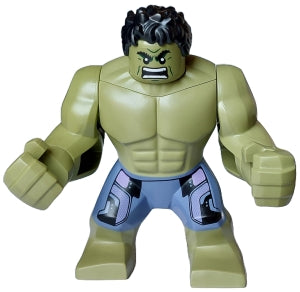 Preowned LEGO® Minifigure – Super Heroes sh0966 Hulk - Giant, Sand Blue Pants with Lavender Panels, Raging