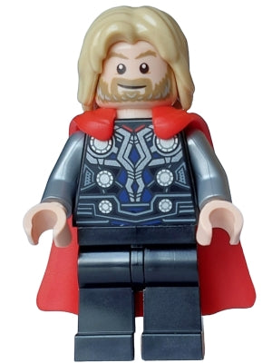 Preowned LEGO® Minifigure – Super Heroes sh0972 Thor - Flexible Rubber Cape, Black Legs, Tousled Hair
