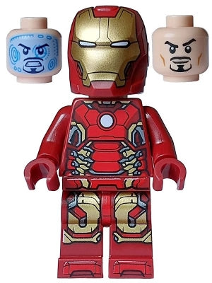 Preowned LEGO® Minifigure – Super Heroes sh0974 Iron Man - Mark 43 Armor, Light Nougat Head