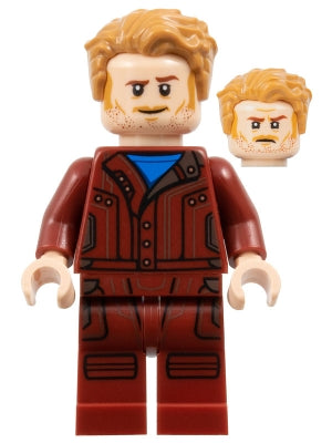Preowned LEGO® Minifigure – Super Heroes sh0975 Star-Lord - Dark Red Printed Legs