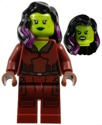 Preowned LEGO® Minifigure – Super Heroes sh0976 Gamora - Dark Red Printed Legs